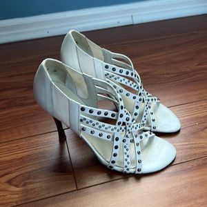 White bridal sandal hill